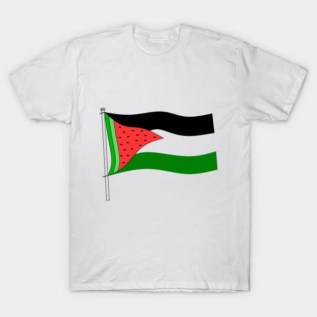 Watermelon Palestine flag T-Shirt by opiro